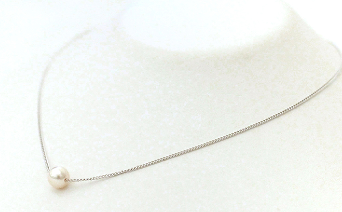 若狭パール 艶々あこや真珠　至宝の7mm一粒ペンダント C ファッション アクセサリー ネックレス