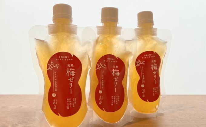 うめっぽの完熟梅ゼリー9本セット　福井県おおい町産梅使用 発酵食品 梅肉 詰め合わせ 