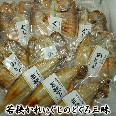 甘鯛（ぐじ）、のどぐろ、若狭かれいざんまい（真空パック焼魚の各3点ずつセット） 魚貝類 惣菜 和食 アマダイ ノドグロ カレイ おかず 夕飯 つまみ 肴