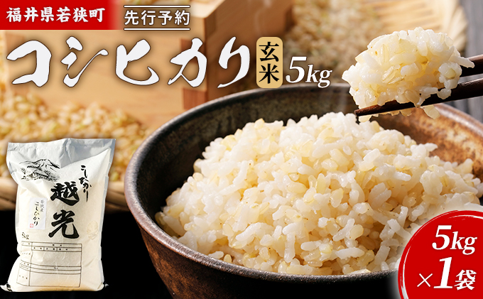【11月お届け】令和8年産 若狭町コシヒカリ玄米5kg 米 お米 こしひかり 福井県