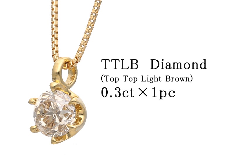 K18 TTLBダイヤモンドネックレス(0.3ct) 60-8799