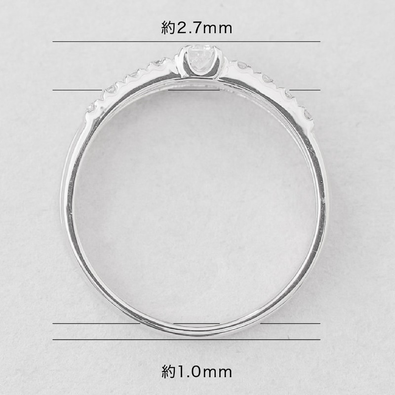 K18ホワイトゴールド 天然ダイヤモンド リング｜dr5108-K18wg