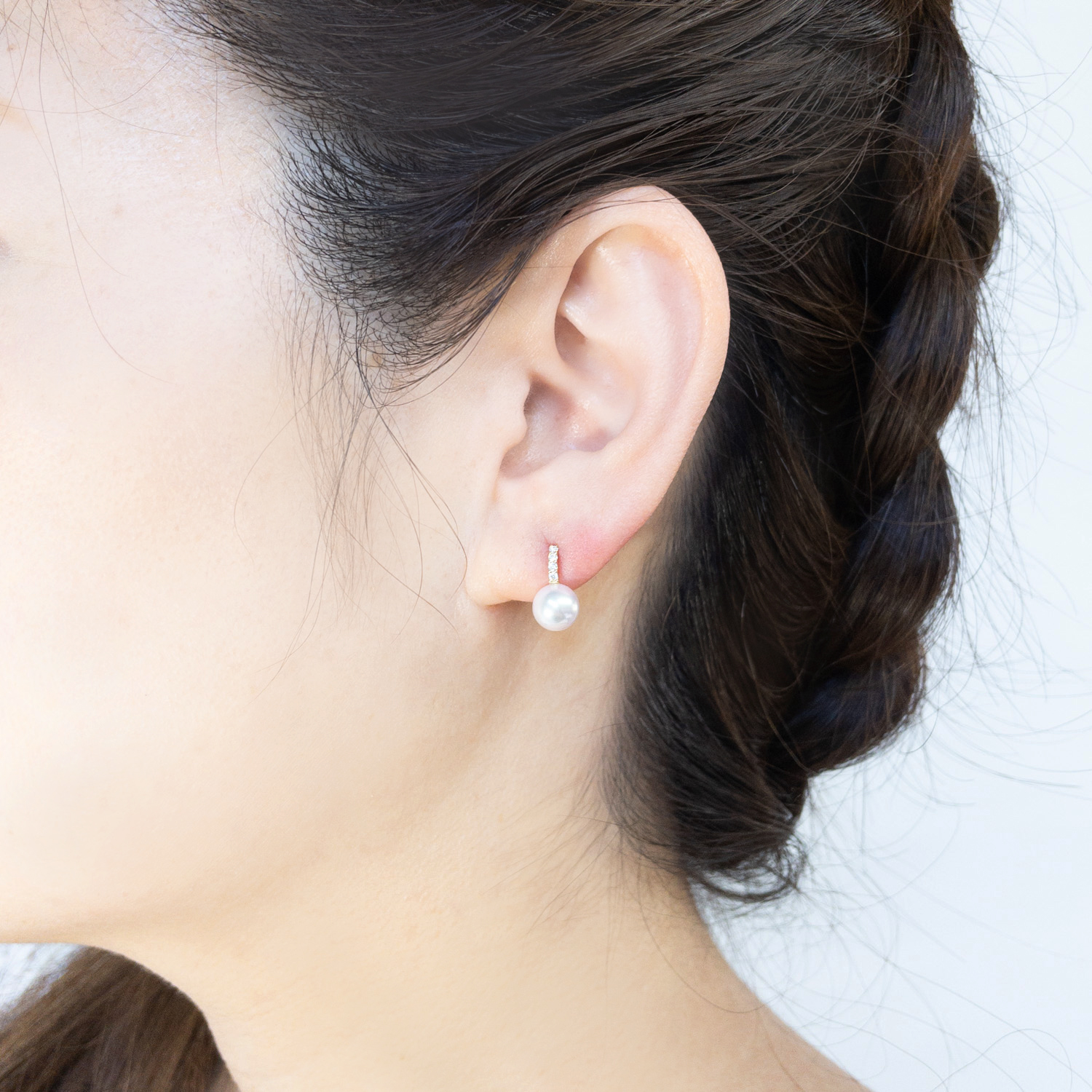 K18YGアコヤ真珠ダイヤモンドピアス(01052177KA)　N16 K027953-H