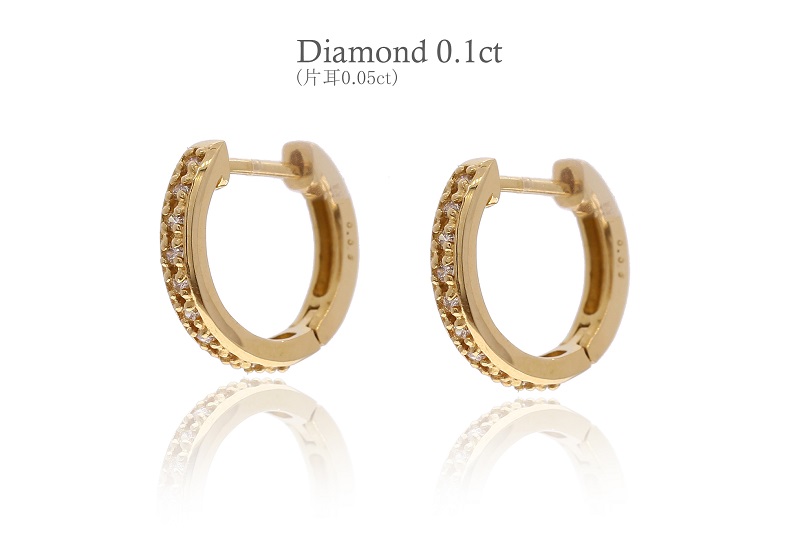 K18ã€ãšããŒãŽãŒã«ã ãã€ã€ã¢ã³ãããŒããã¢ã¹(0.1ct)46-3426