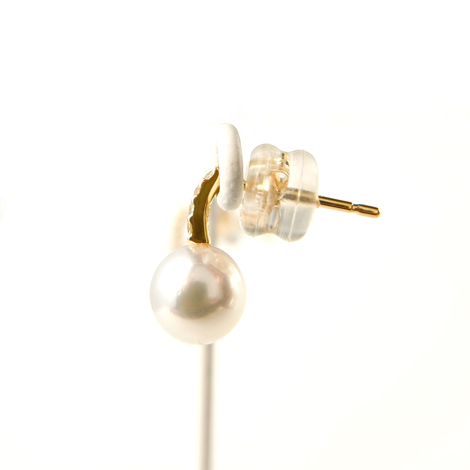 K18YGアコヤ真珠ダイヤモンドピアス(01052177KA)　N16 K027953-H