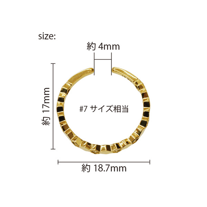 18金YG ダイヤ 0.1ct イヤーカフ1316004EC