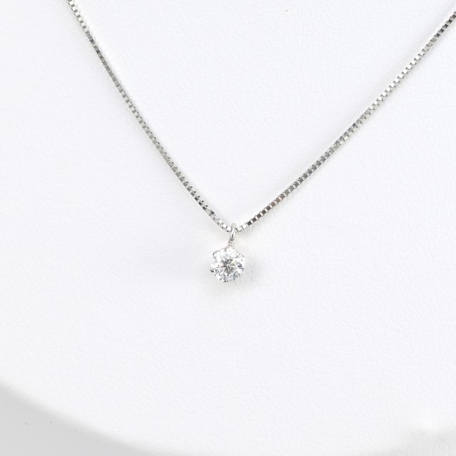 プラチナ Dカラー 大粒 0.2ct 6本爪 ダイヤ ネックレス BPN-05020P