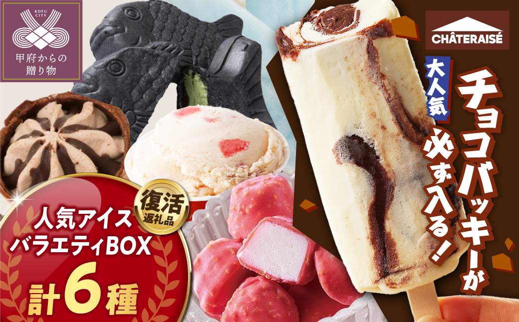 〈2026年5月発送〉【復活】季節で変わる！？チョコバッキーが必ず入る！ 人気アイスバラエティBOX 6種