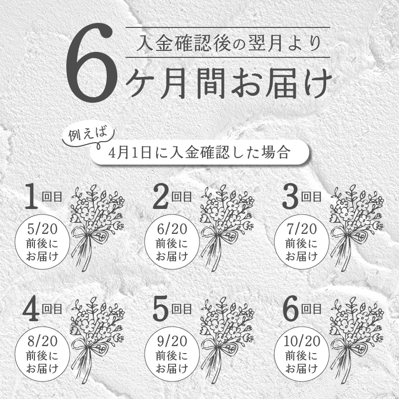 【6ヶ月定期便】小松弘典が手がける季節のフラワーアレンジメント　Lサイズ