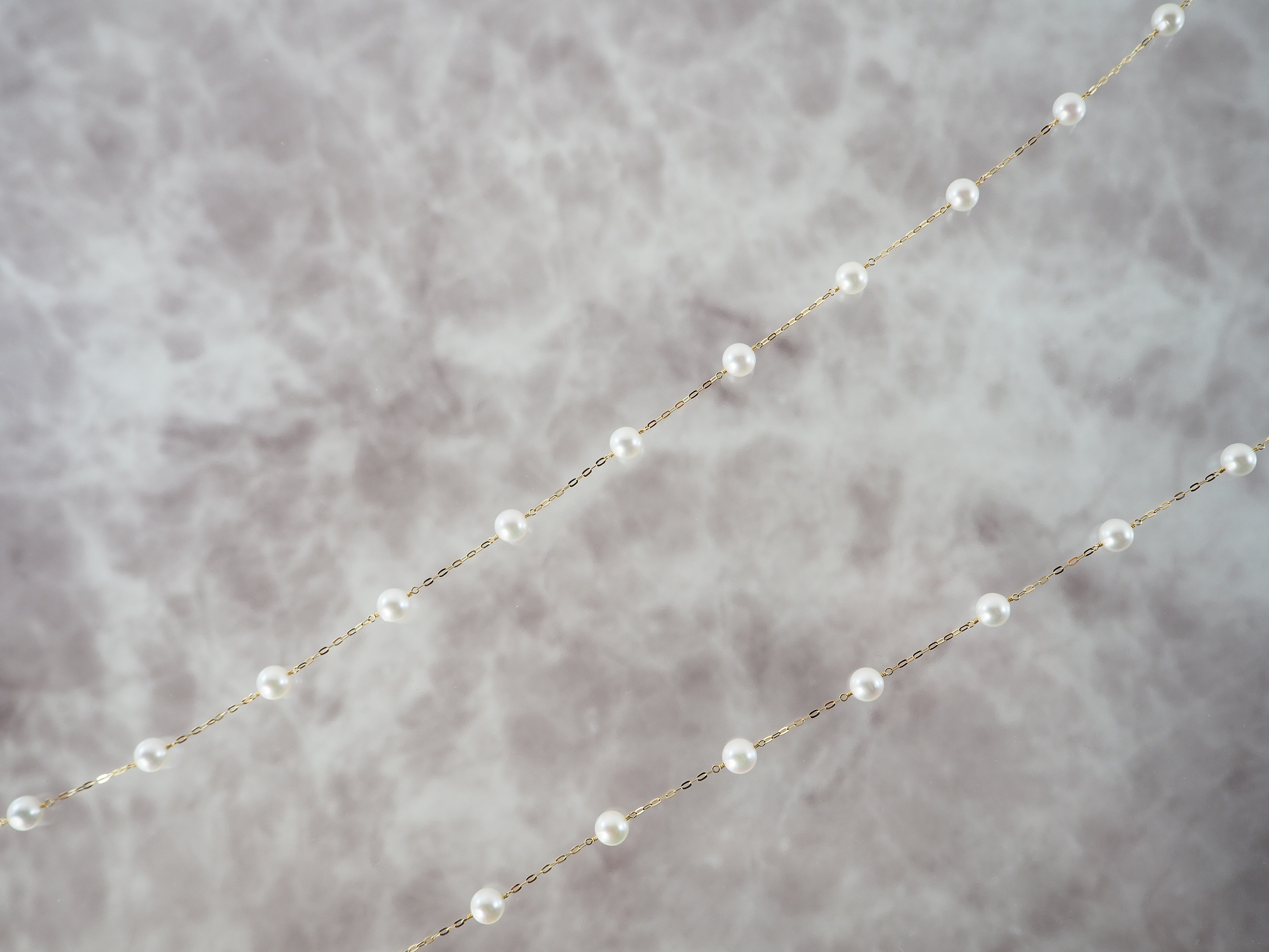 K18 あこや真珠 2Way ステーション パール ネックレス JN614