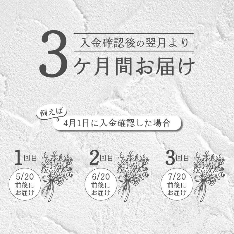 【3ヶ月定期便】小松弘典が手がける季節のフラワーアレンジメント　Lサイズ
