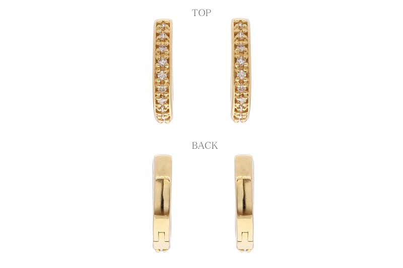 K18ã€ãšããŒãŽãŒã«ã ãã€ã€ã¢ã³ãããŒããã¢ã¹(0.1ct)46-3426