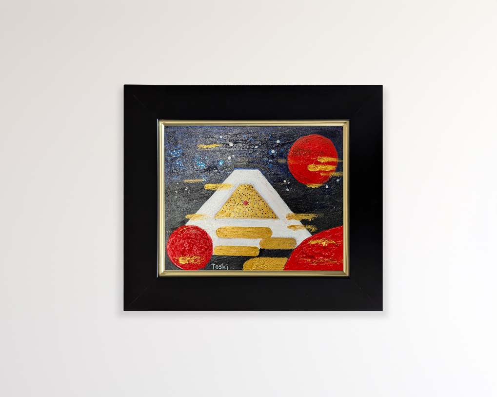 富士山溶岩パワーアート「宇宙の神秘と富士」