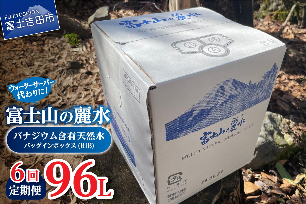 【6か月お届け】富士山の麗水定期便 ８L×２箱