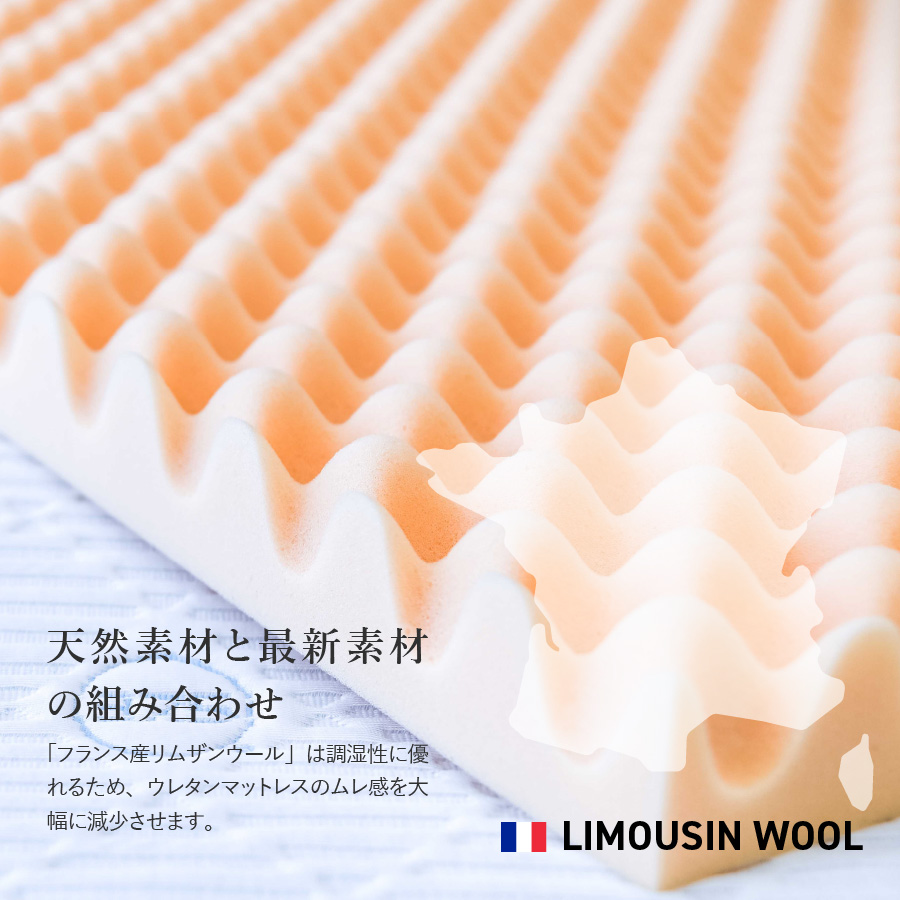 【爽快眠】DryCool　高密凸凹ウレタンマットレス【点で支える】(シングル)