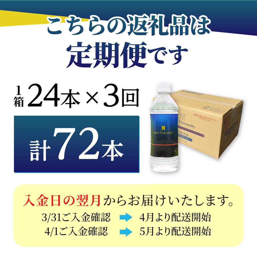 縲3繝カ譛医♀螻翫¢縲第カ諛峨ョ豌エ縲500ml縲24譛ャ