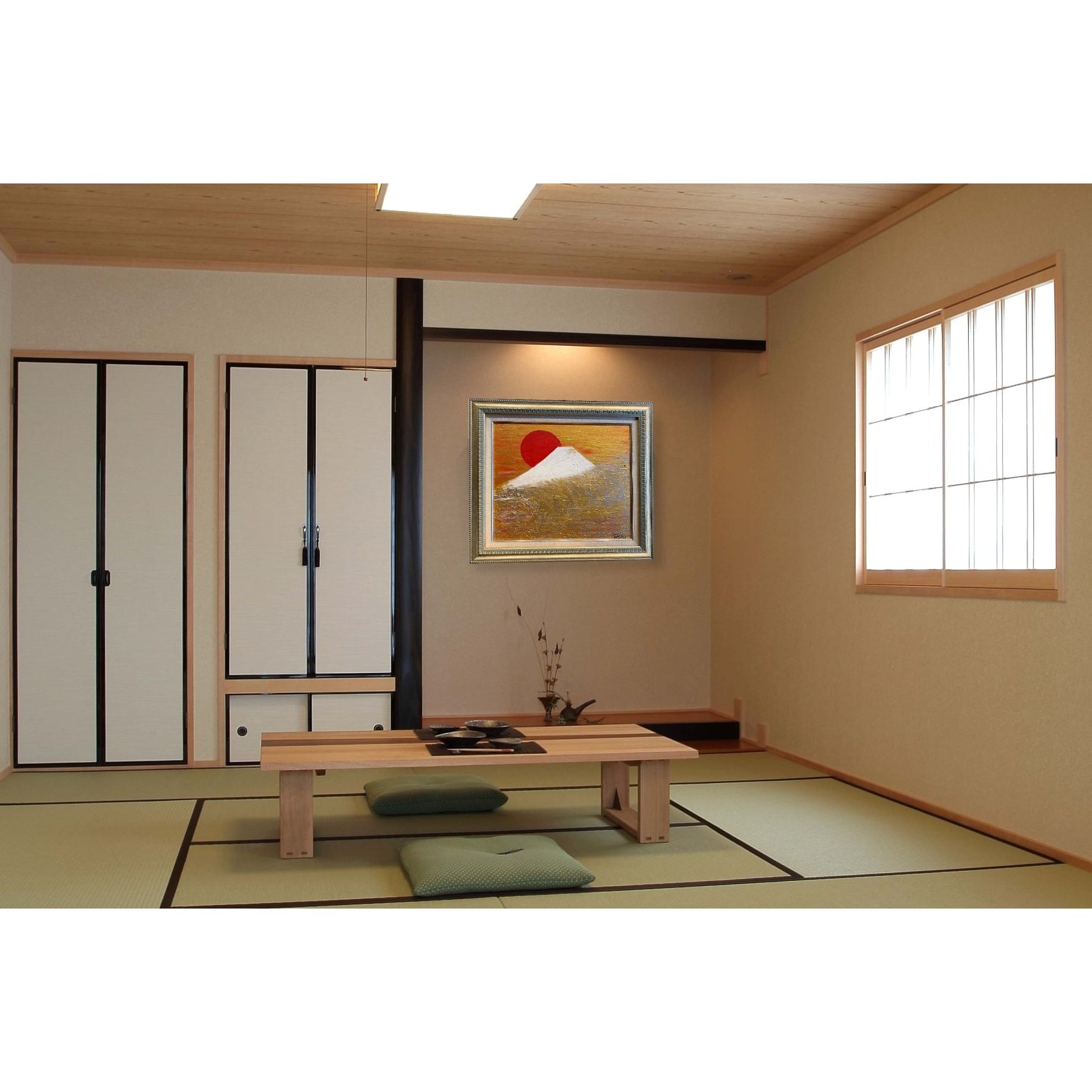 富士山溶岩パワーアート「令和黄金銀龍雲開運白富士」