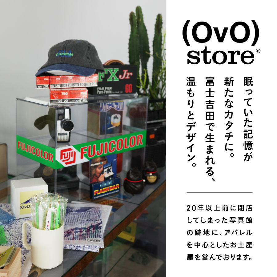Tシャツ 半袖 BLACK Mサイズ 綿100％ 「 OvO Fuji Photo Tee 」 ユニセックス カジュアル ファッション 黒 ブラック 富士山