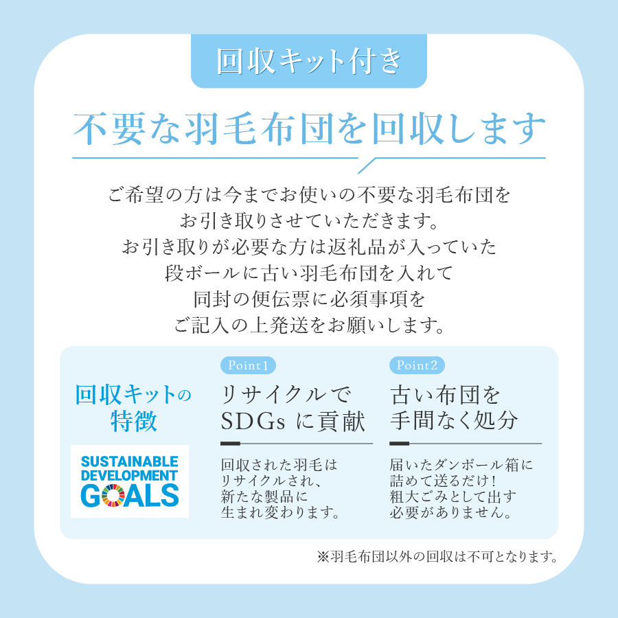 【甲州羽毛2枚合わせふとん】ウクライナホワイトグース93%超長綿 ホワイト（ダブル) ふとんカバー付