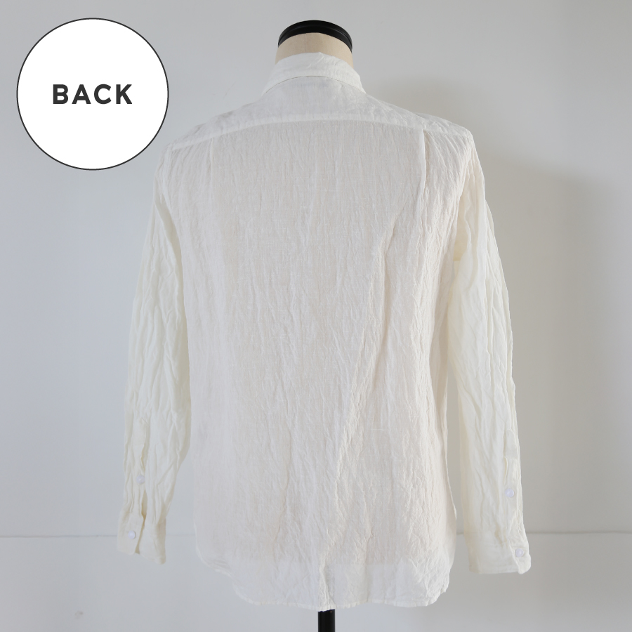 【OLDMAN'S TAILOR】LINEN REGULAR COLLAR SHIRT　40サイズ