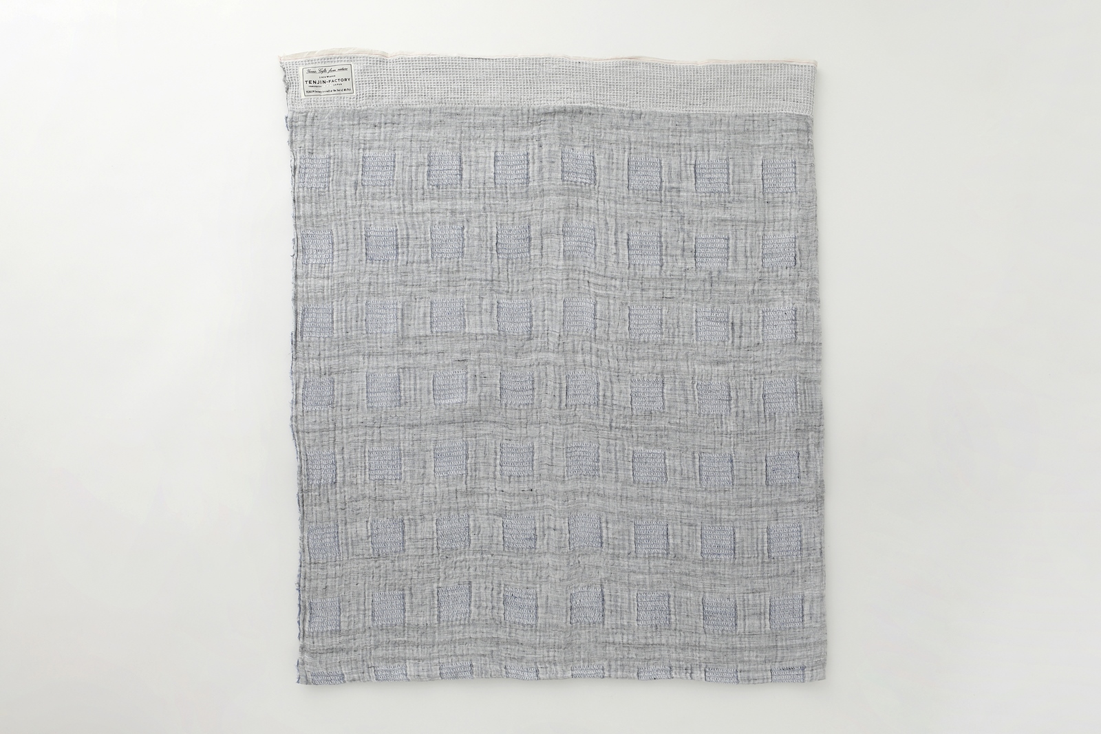 ジャガード織ダブルガーゼブランケット（ブルー）テンジンファクトリー製