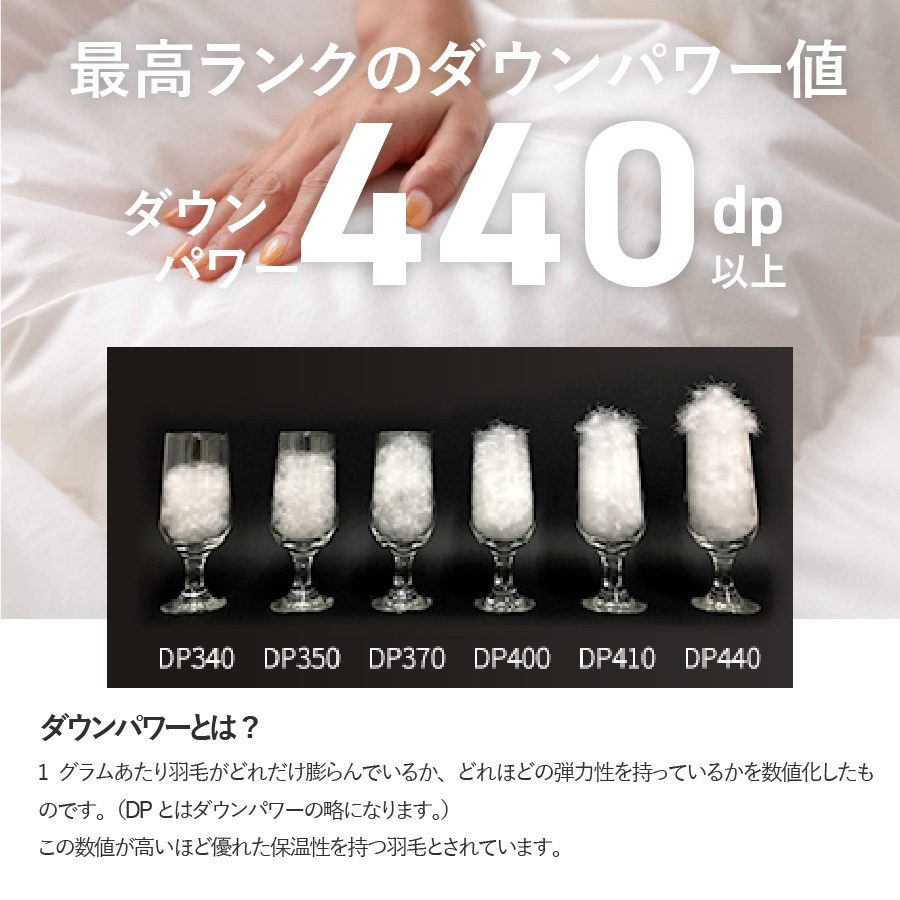 【甲州羽毛本掛けふとん】銀の糸×アイダーダウン95%二層本掛け (クイーン / アイボリー) お任せカバー付き