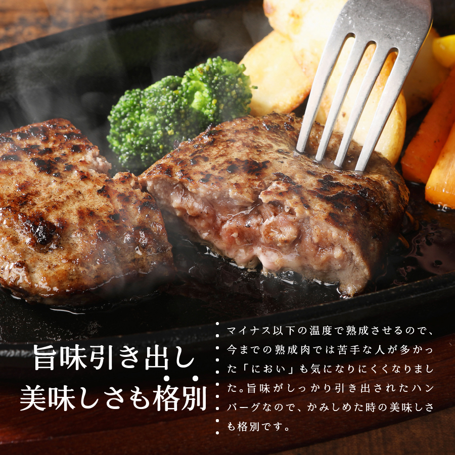 山梨県産　熟成肉ハンバーグ10個セット