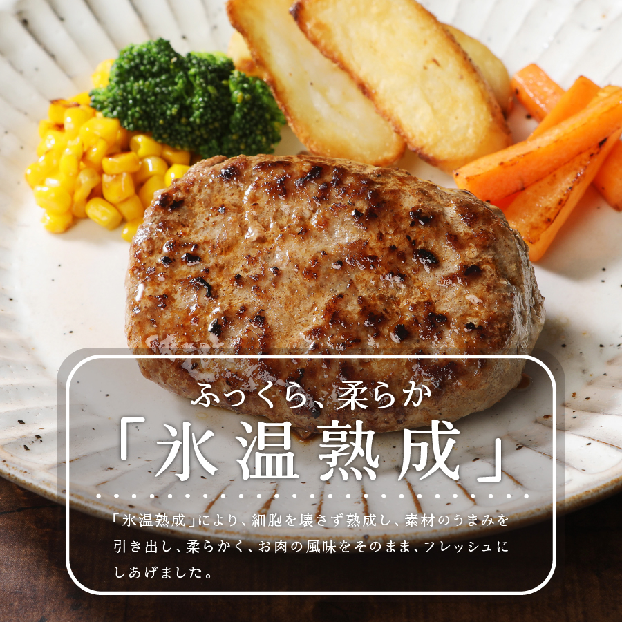 山梨県産　熟成肉ハンバーグ10個セット