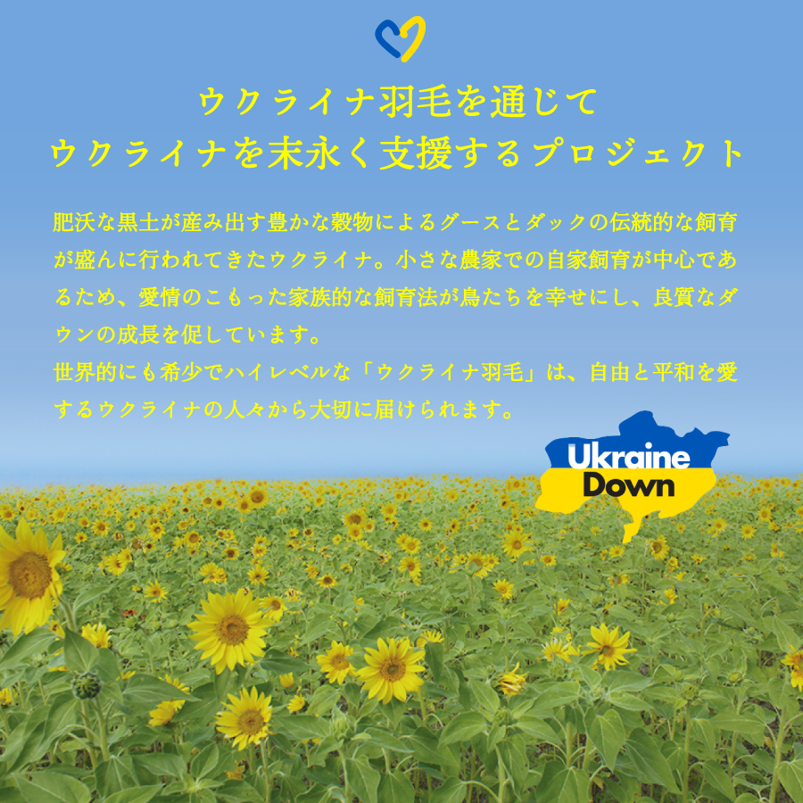 【甲州羽毛肌掛けふとん】手洗いできるウクライナホワイトダウン90% ホワイト（ダブル) ふとんカバー付