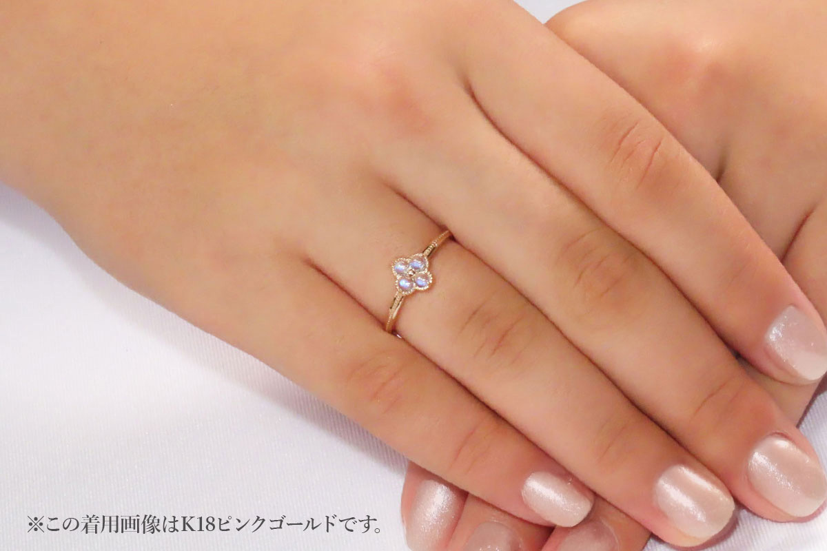 K18ピンクゴールド　ロイヤルブルームーンストーンリング　KT-1216