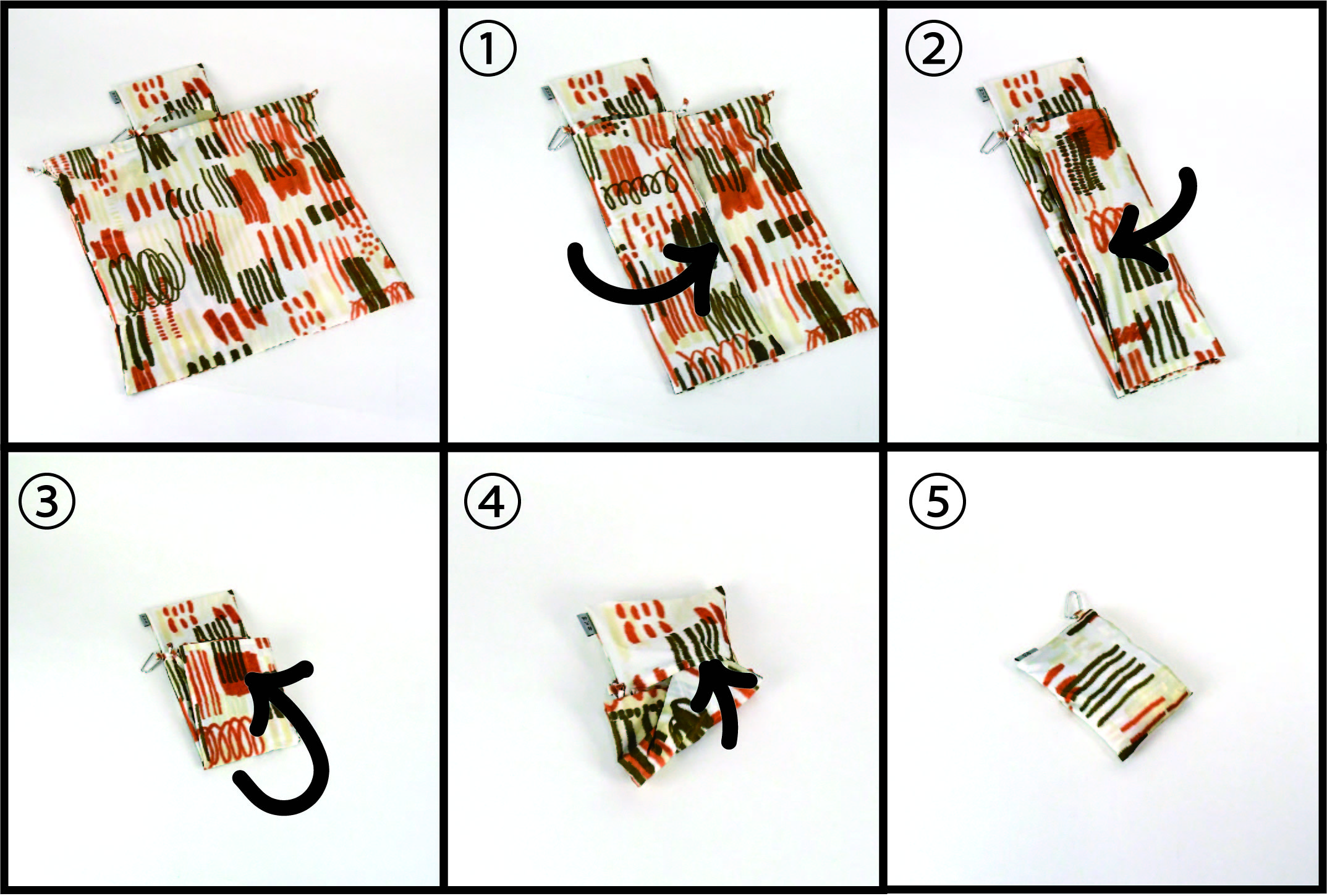 【2way レインバッグ】傘生地で作ったエコバッグ(カラビナ付)　てまり(青)