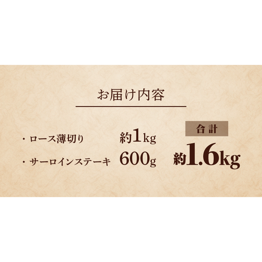 富士山麓牛　ロース薄切り＆ロースステーキセット