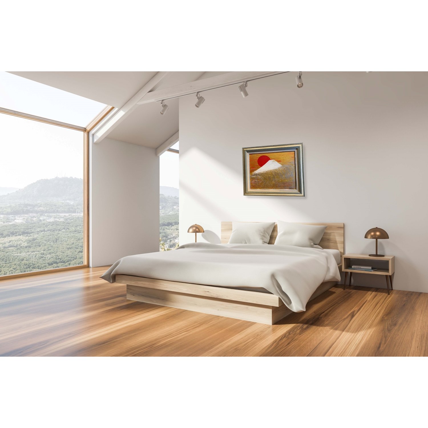 富士山溶岩パワーアート「令和黄金銀龍雲開運白富士」