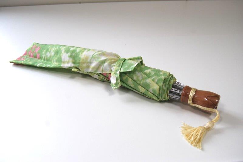 ほぐし織【日傘】　森林/若葉