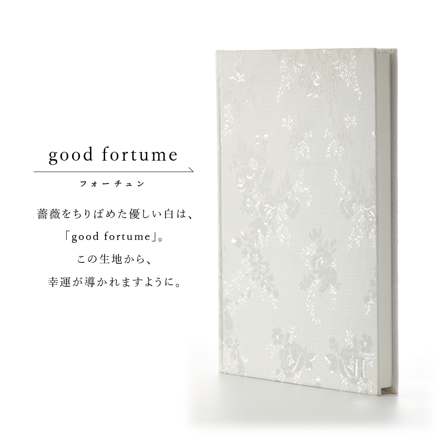 HONcept ドレス生地 ノートブック ウェディング 薔薇 織物 ノート