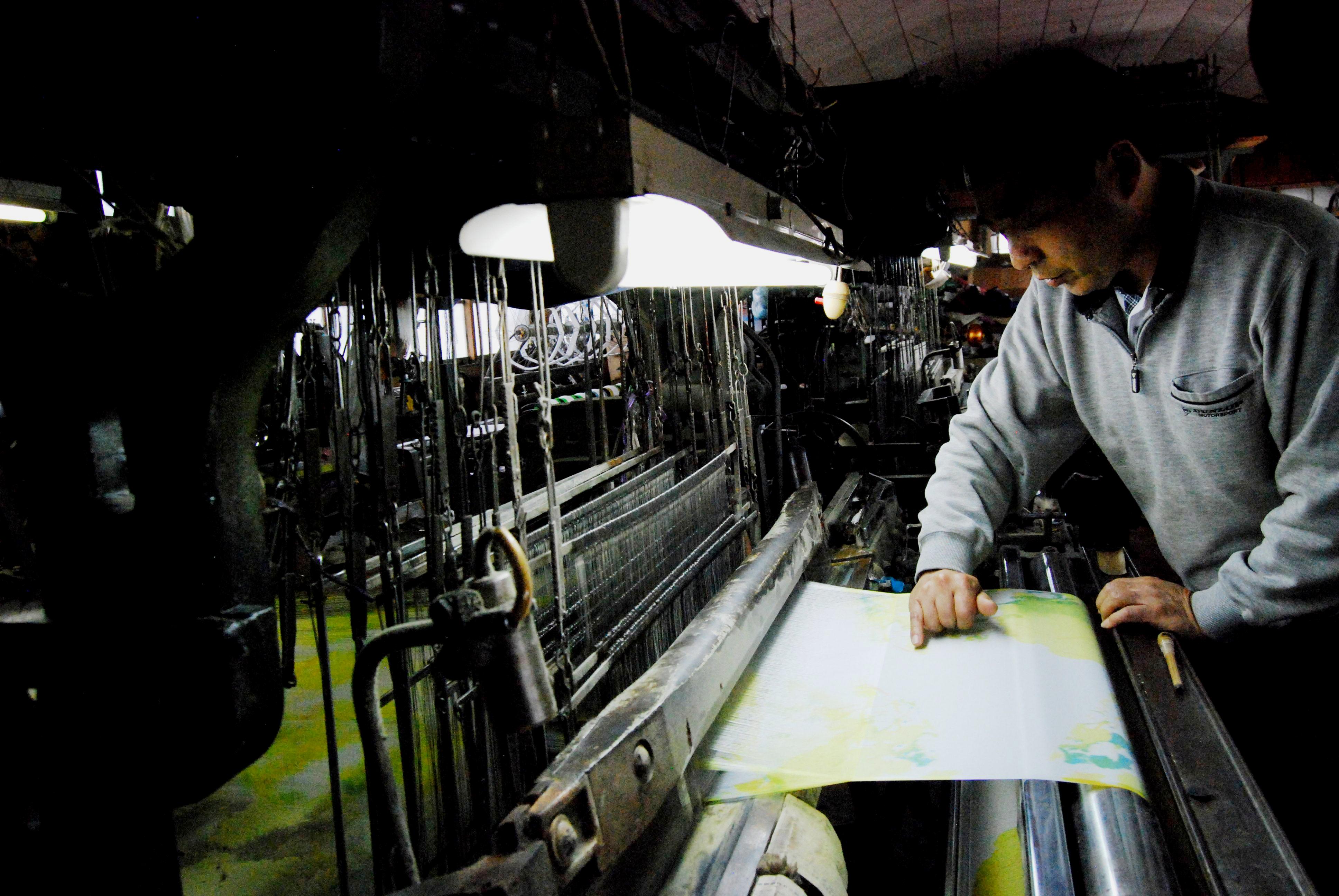 ほぐし織【日傘】　森林/薄墨