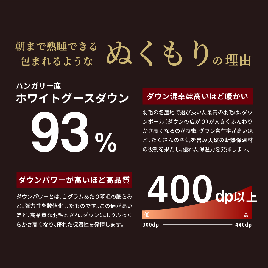 羽毛2枚合わせふとん（シングル）ハンガリー産グース93％【創業100年】