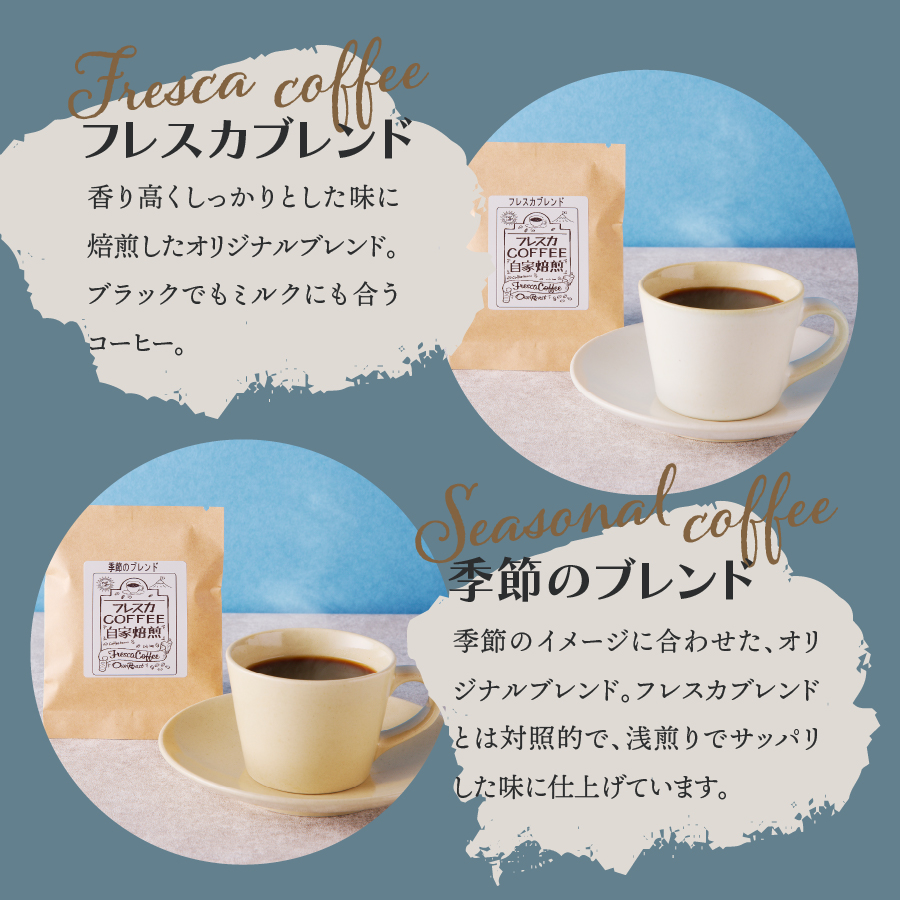 【メール便発送】フレスカ特注 お楽しみ 2 種飲み比べセット （豆）