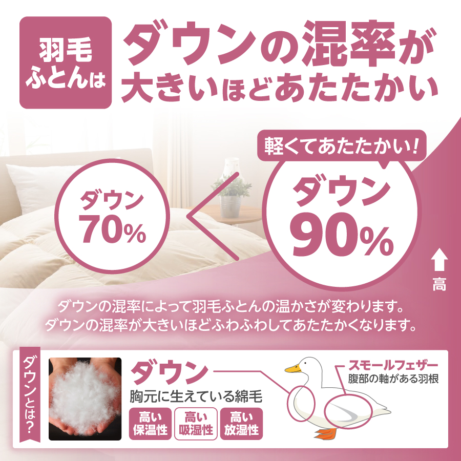 【甲州羽毛ふとん】洗える羽毛合い掛けふとん（クイーン）