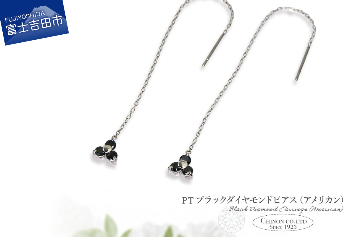 PT　ブラックダイヤモンドアメリカンピアス　CS-707