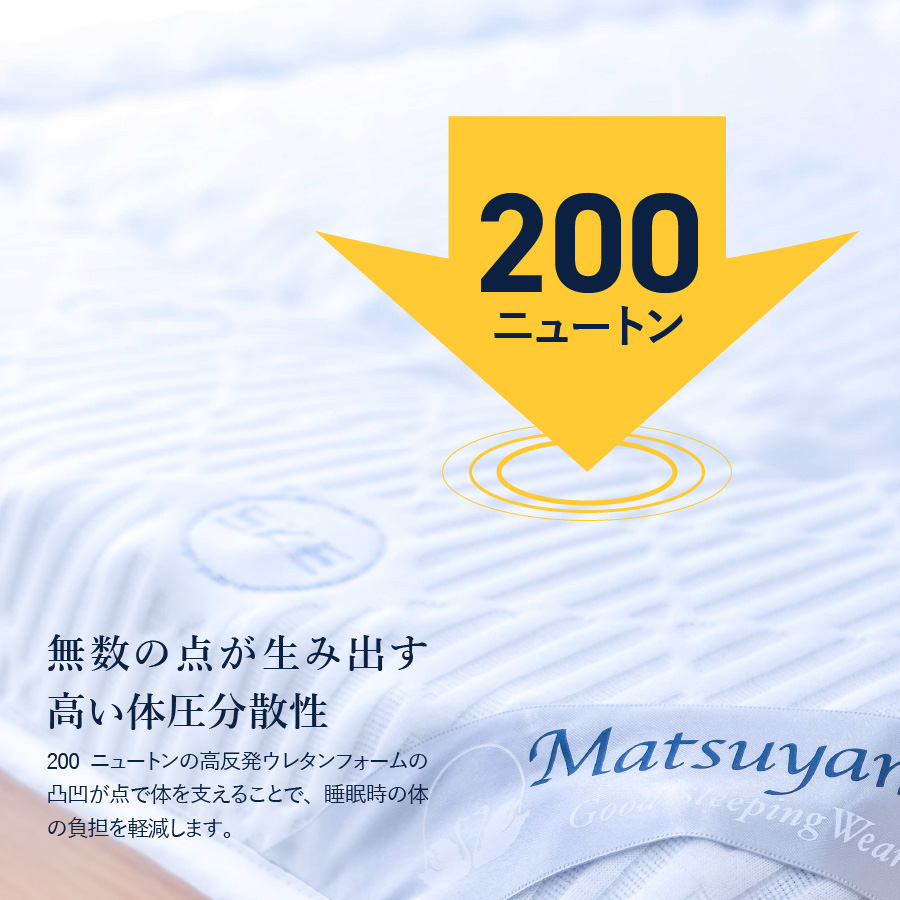 【爽快眠】DryCool　高密凸凹ウレタンマットレス【点で支える】(シングル)