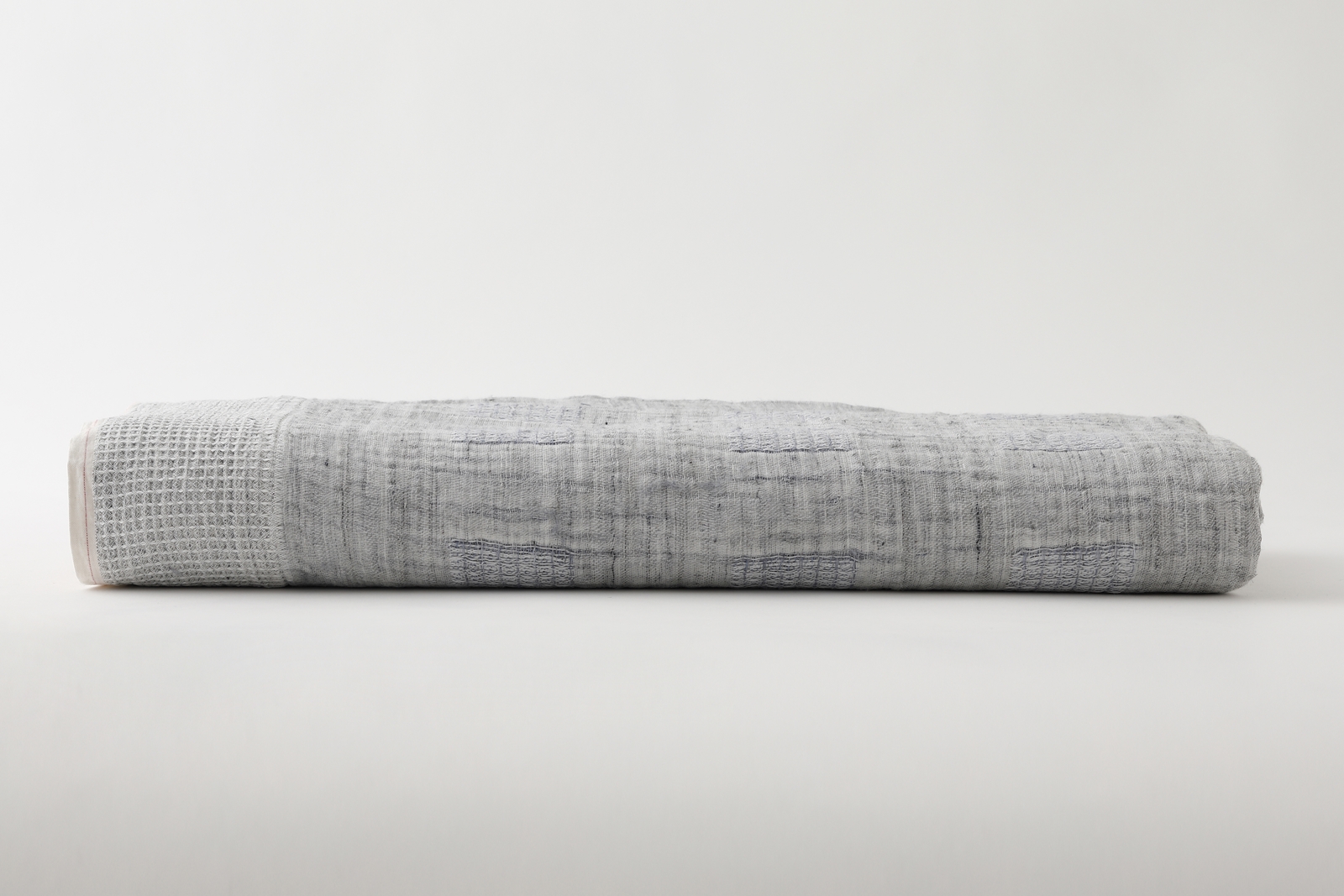 ジャガード織ダブルガーゼブランケット（ブルー）テンジンファクトリー製