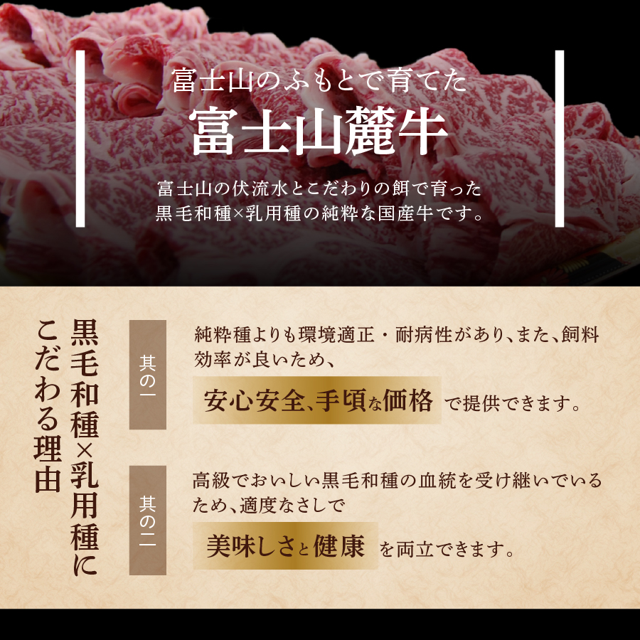 富士山麓牛　ロース薄切り＆ロースステーキセット