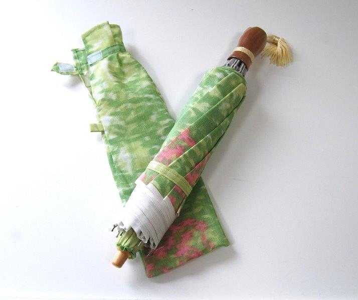 ほぐし織【日傘】　森林/若葉