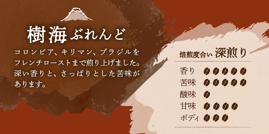 【メール便発送】富士山麓ぶれんど　粉　3種セット　（ふじやまぶれんど100g/富士五湖ぶれんど100g/樹海ぶれんど100g）
