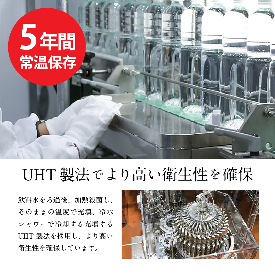 富士ミネラルウォーター　５年保存水ラベルレス　２L×12本