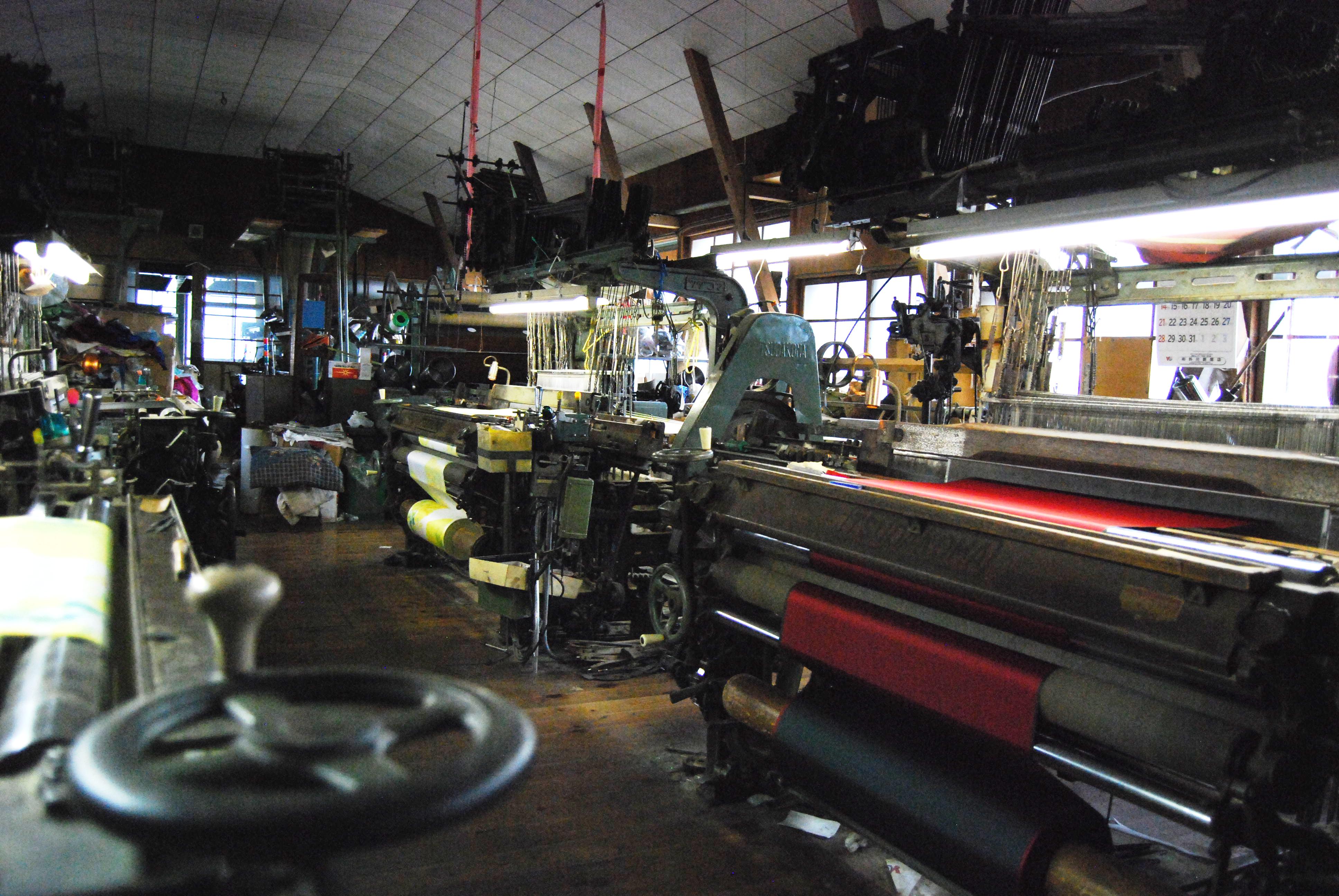 ほぐし織【日傘】　森林/若葉