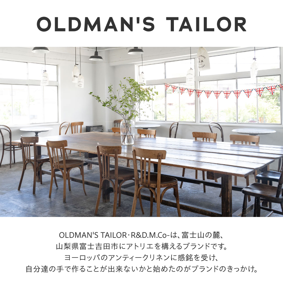 【OLDMAN'S TAILOR】LINEN REGULAR COLLAR SHIRT　40サイズ