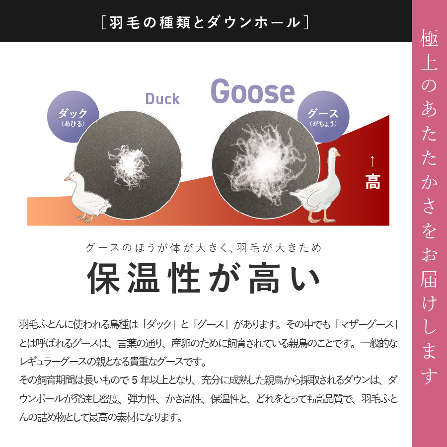 【甲州羽毛ふとん】ベビーサイズ　専用カバー付き