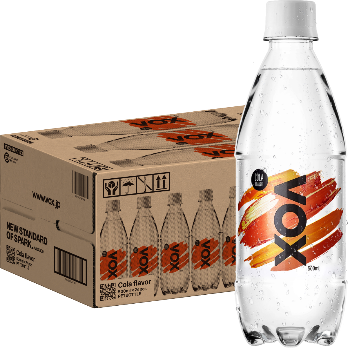 VOX バナジウム 強炭酸水 500ml 24本(コーラフレーバー)